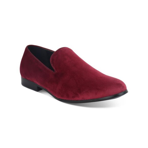 ALFANI Mens Burgundy Padded Zion Round Toe Slip On Loafers Shoes 8.5 M